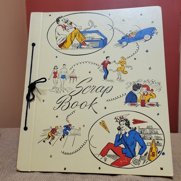 Vintage Scrap Book High School College Photo Album 1950s - Picture 1 of 13